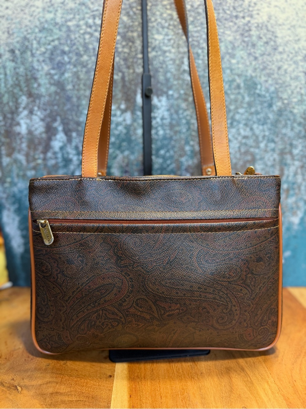 Pierre Balmain Paris 1990s Old Money Paisley Tote Shoulder Bag - Picture 5 of 15